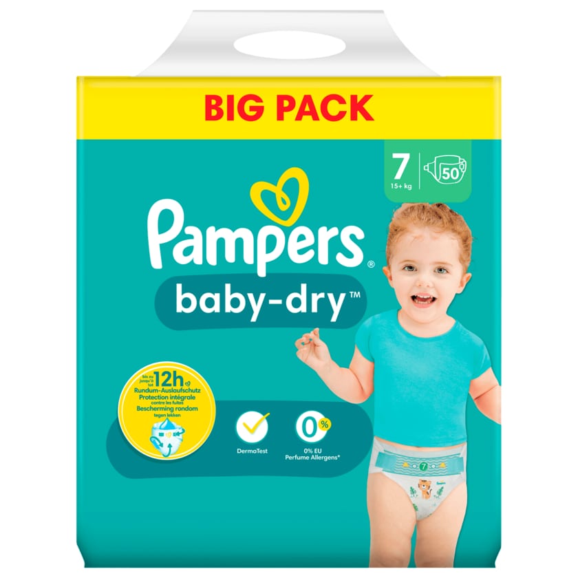 Pampers Windeln Baby Dry Gr.7 15+kg Big Pack 50 Stück